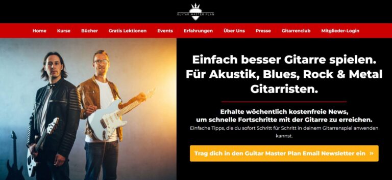 E-Gitarre lernen mit Guitar Master Plan