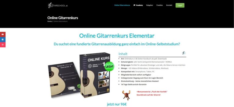 E-Gitarre lernen mit Guitarschool