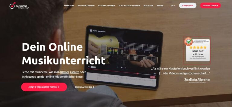 E-Gitarre lernen mit Music2me